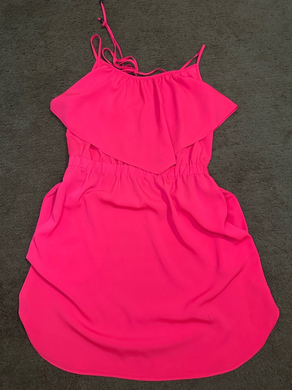 American Eagle Outfitters Hot Pink Ruffle Camisole Dress